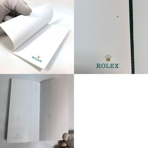 ROLEX logo Notebook notebook stationery Notebook Leather Green - Picture 11 of 12